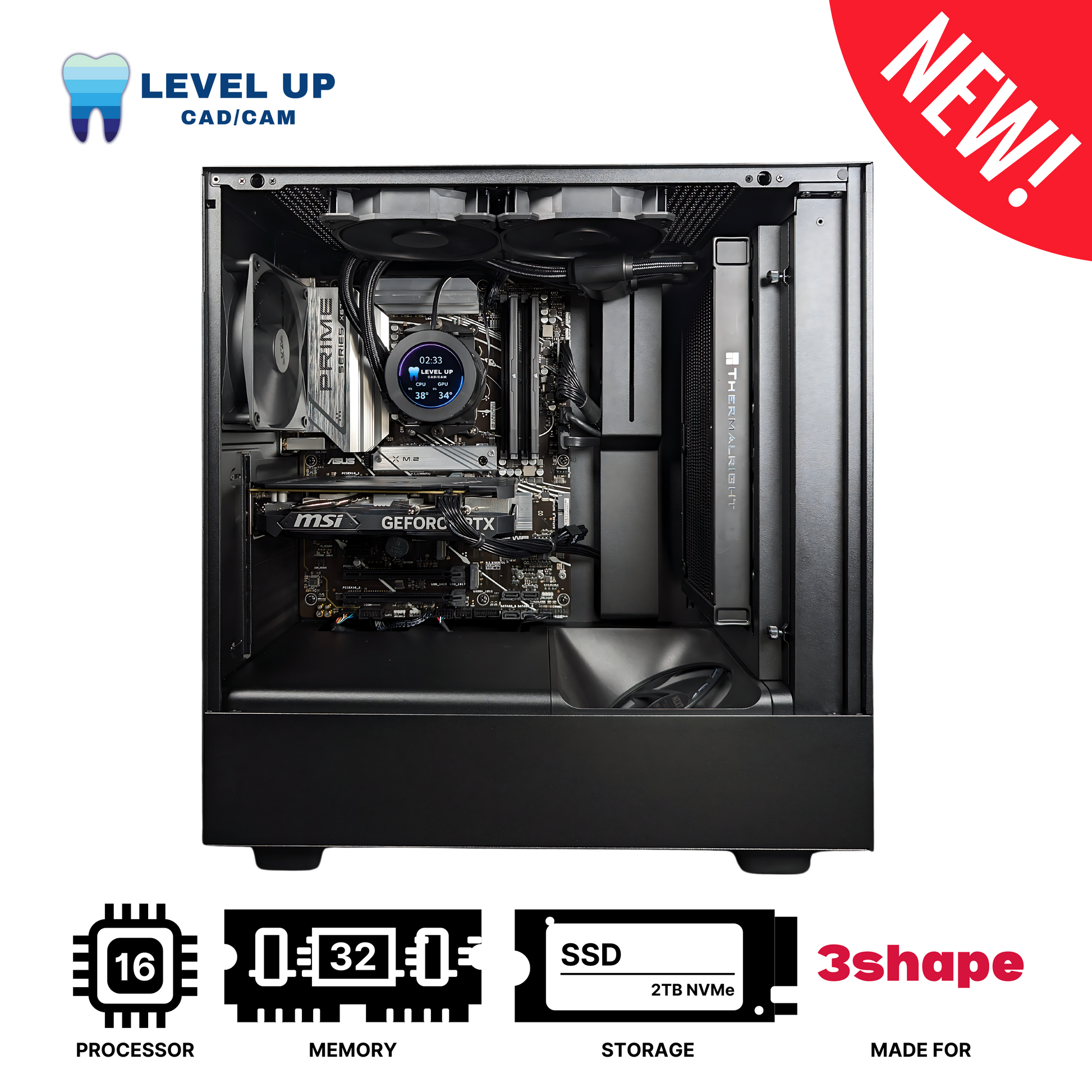 High Performance CAD Workstation Built for 3Shape 64GB